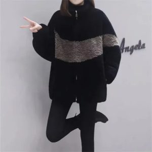 厚手スタイルのイミテーションシェルパジャケット